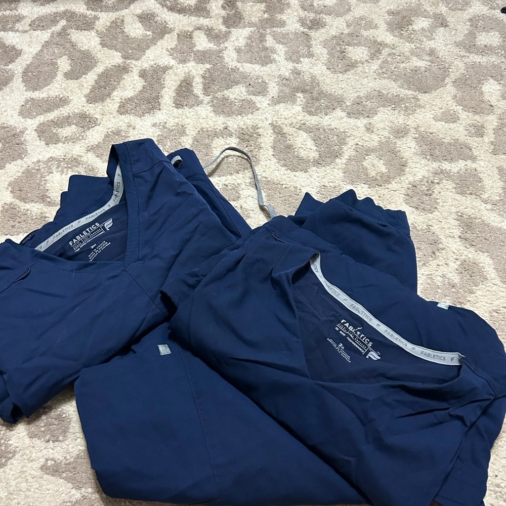 Fabletics Navy Blue Scrub Set - image 1